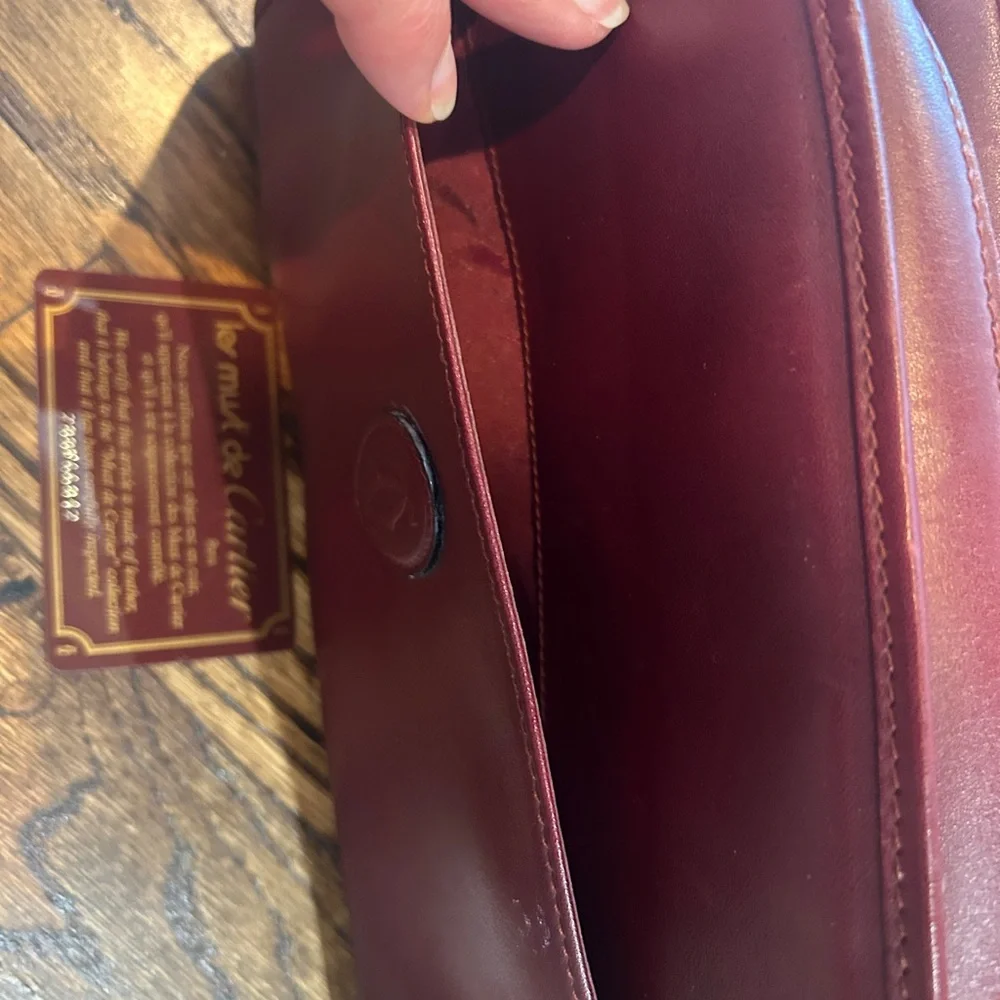 Vintage Cartier Burgundy Leather Shave Bag